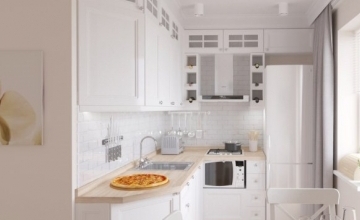 Дизайн угловой белой кухни 6 кв.м в Минске (13 фото) | Небольшие кухни, Планы кухни, Кухня